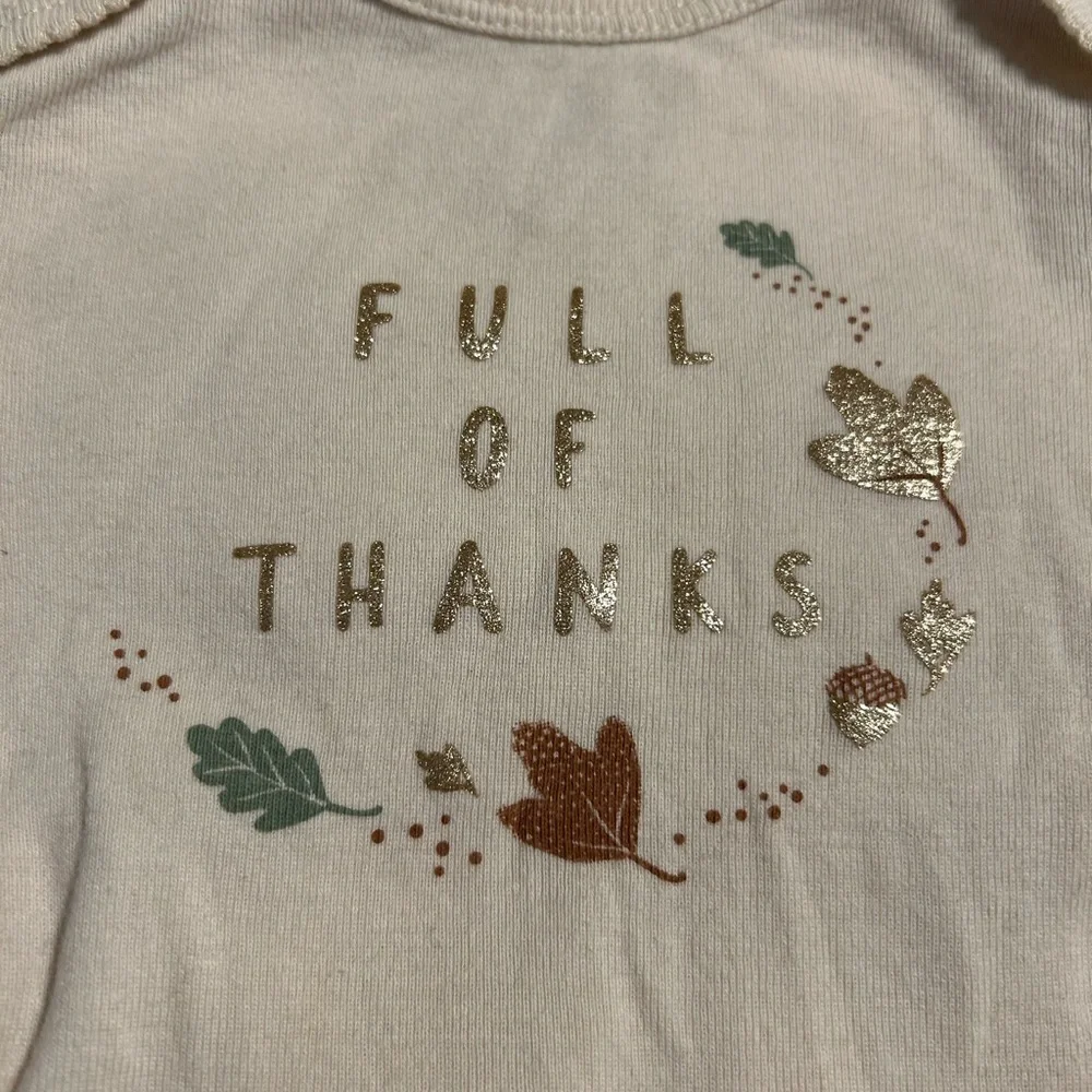 Carter's Beige‎ Long Sleeve Bodysuit with Minimalist Graphic